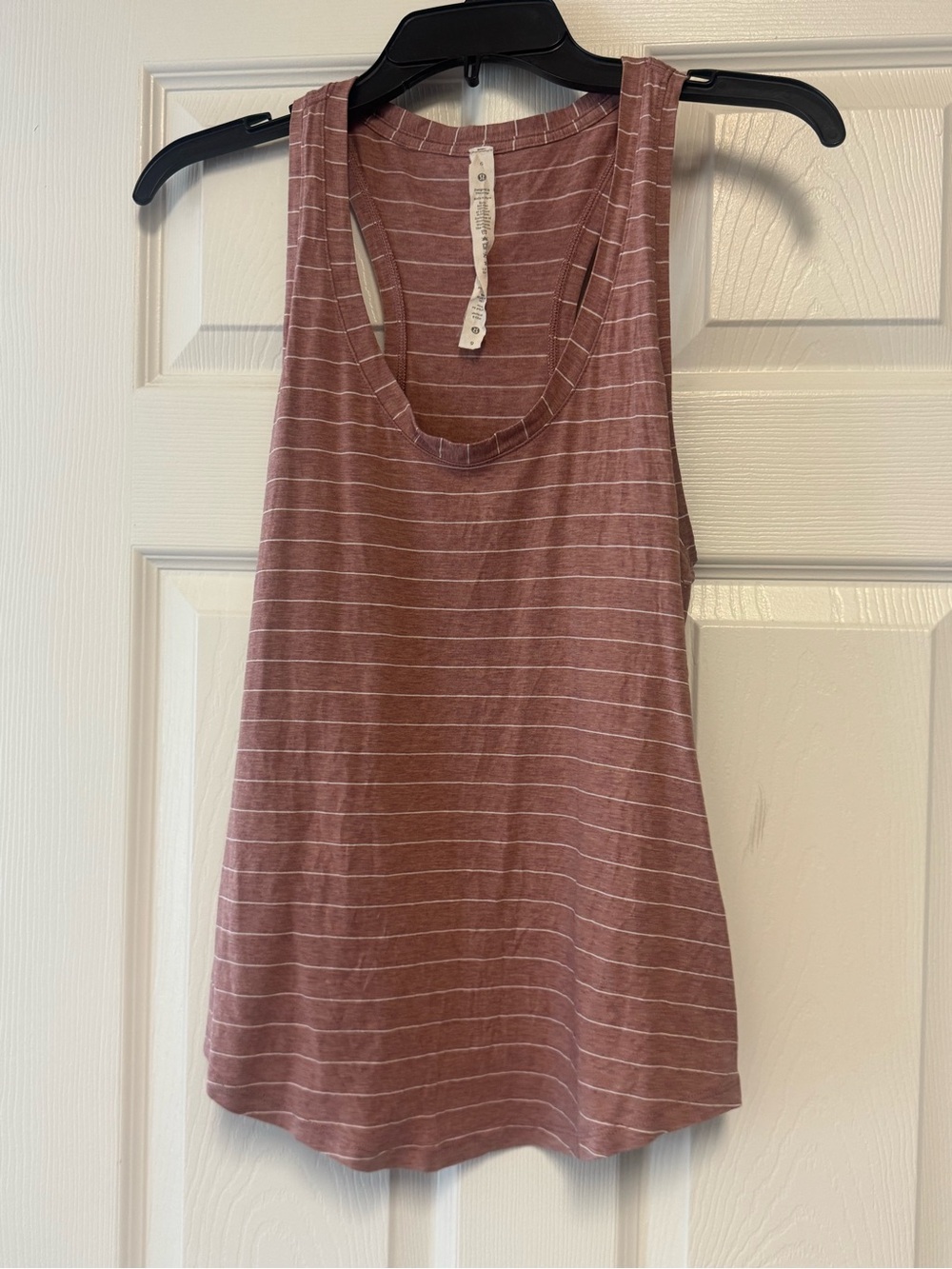 lululemon athletica Mauve Striped Racerback Tank